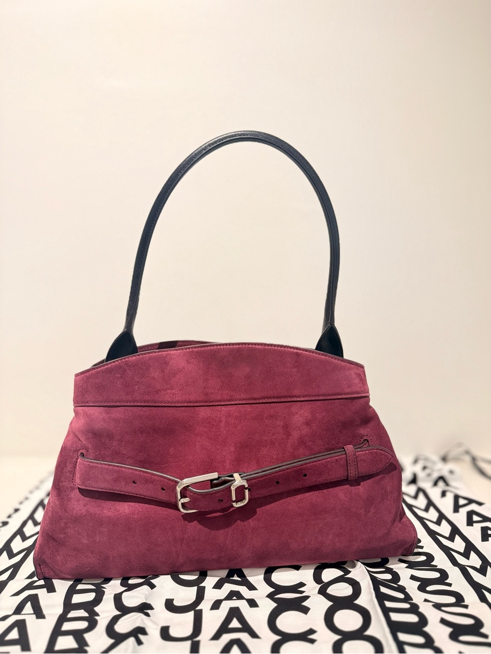 NWT Marc Jacobs the suede Dakota satchel - dark plum